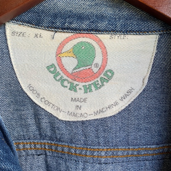 Vintage 90s Reworked Tiger Denim Duck Head Jacket Size XL - Picture 5 of 10